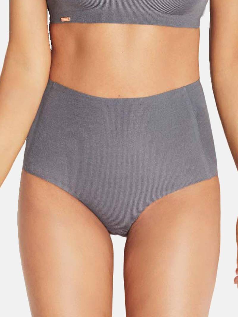 Slip Mit Hoher Taille One Damen Grau M von Selmark