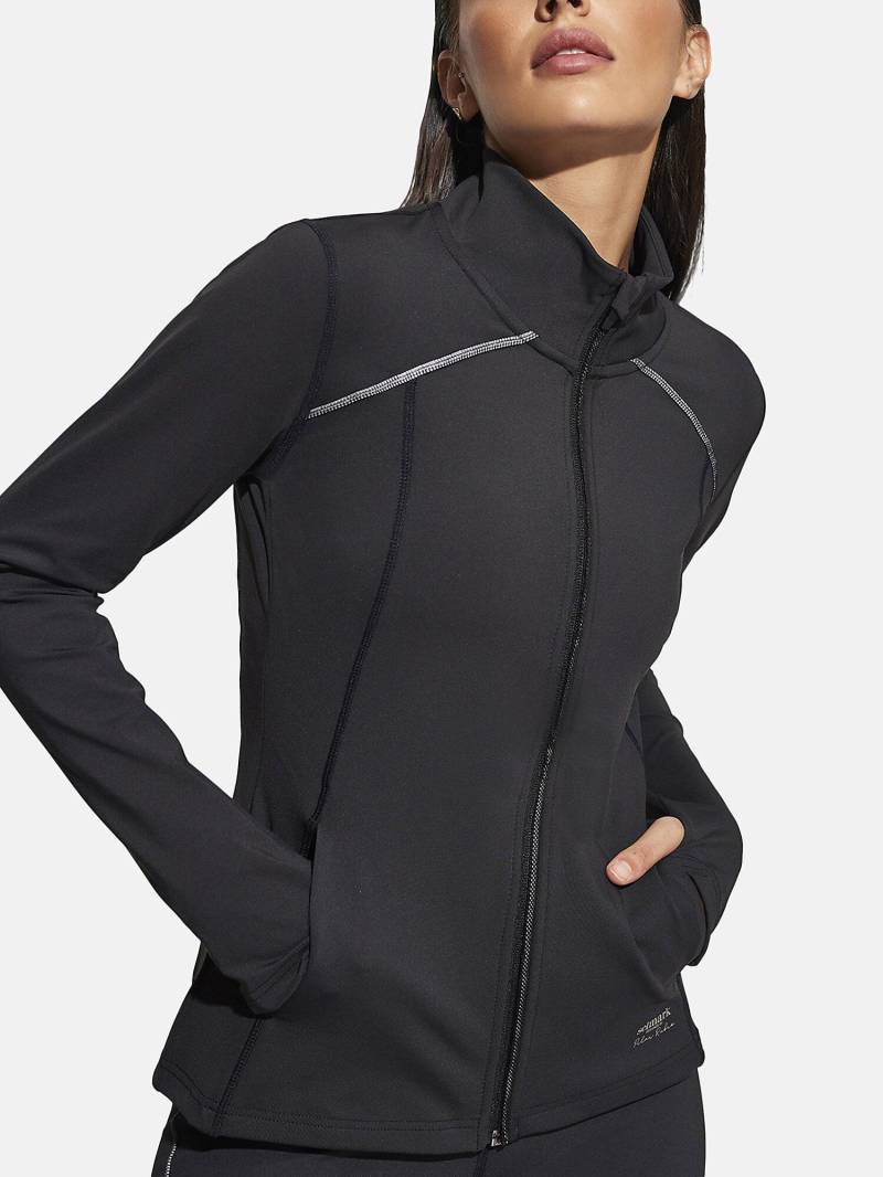 Sportjacke Mit Reißverschluss Und Langen Ärmeln Tech St4 Damen Schwarz M von Selmark