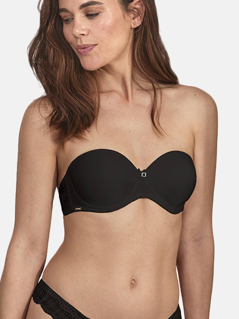 Vorgeformter Gepanzerter Bandeau-bh Alicia Damen Schwarz B/85 von Selmark