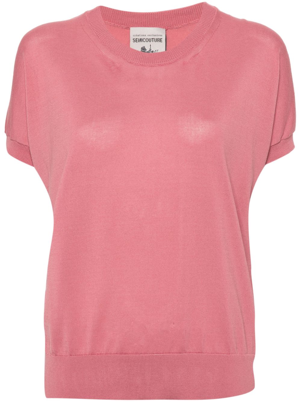 Semicouture Morgan cotton jumper - Pink von Semicouture