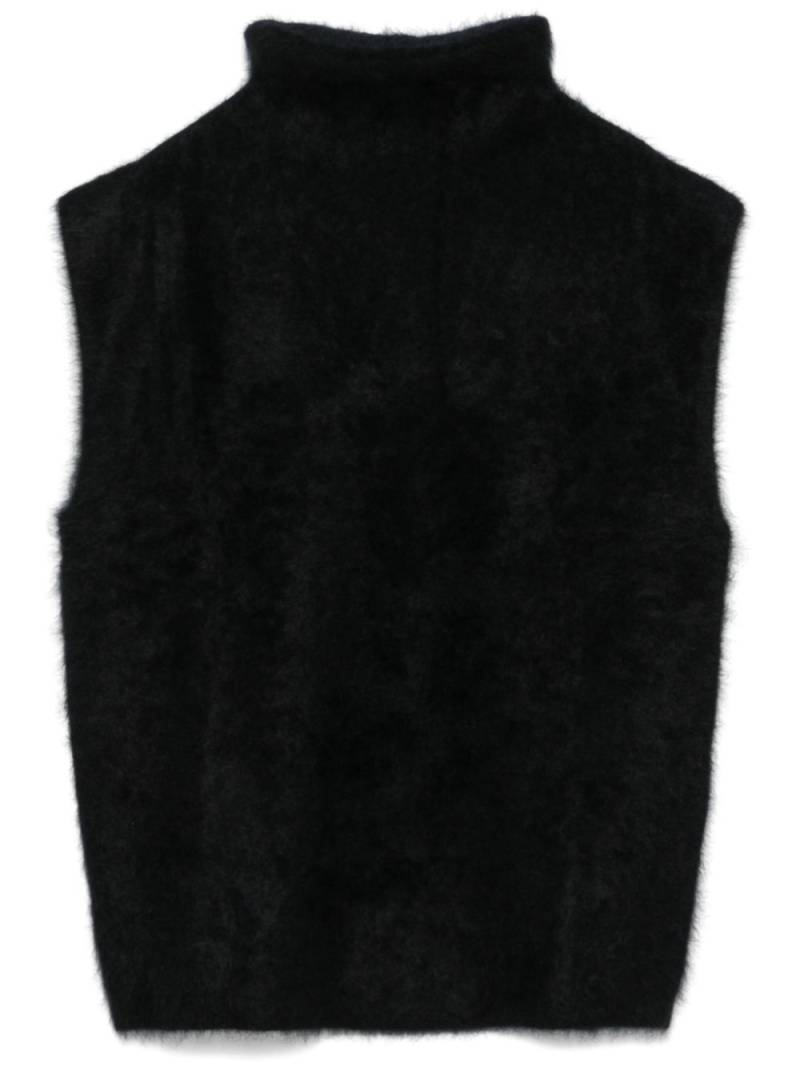 Semicouture brushed vest - Black von Semicouture