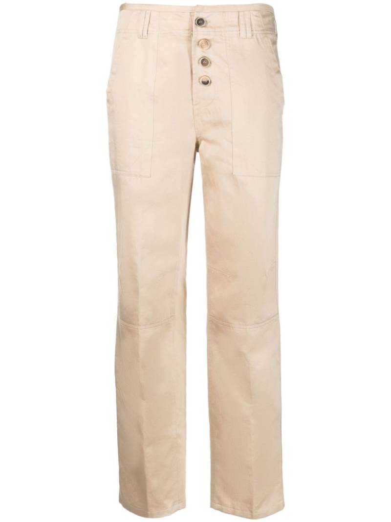 Semicouture button-fly straight-leg trousers - Neutrals von Semicouture