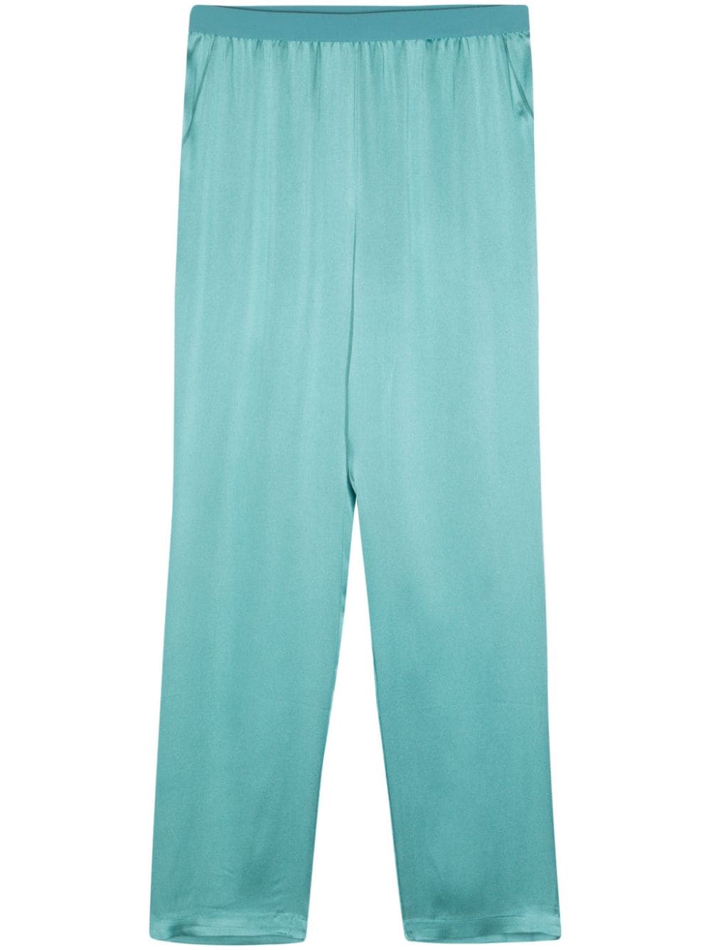 Semicouture charmeuse straight-leg trousers - Blue von Semicouture