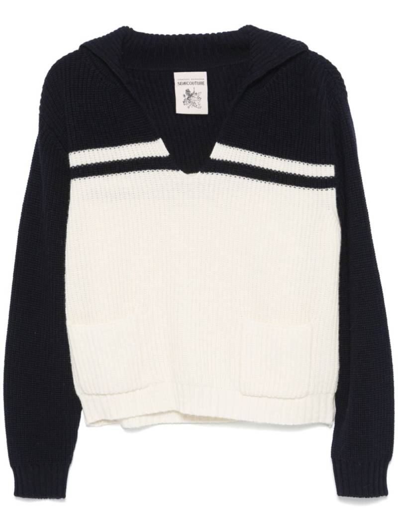 Semicouture colour-block sweater - White von Semicouture