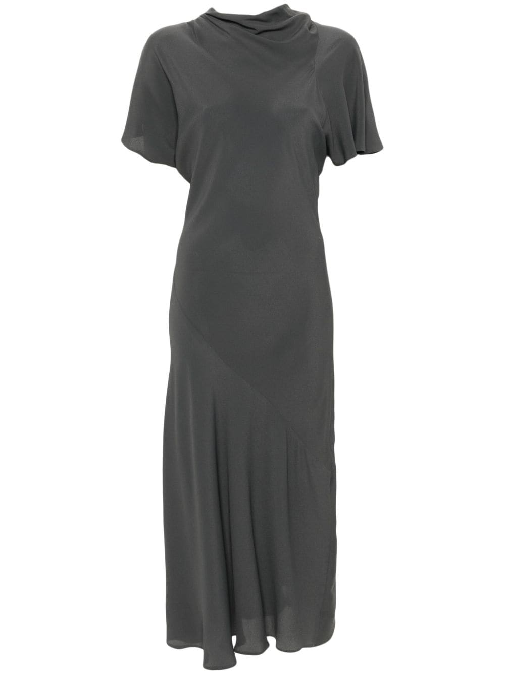 Semicouture crêpe de-chine midi dress - Grey von Semicouture