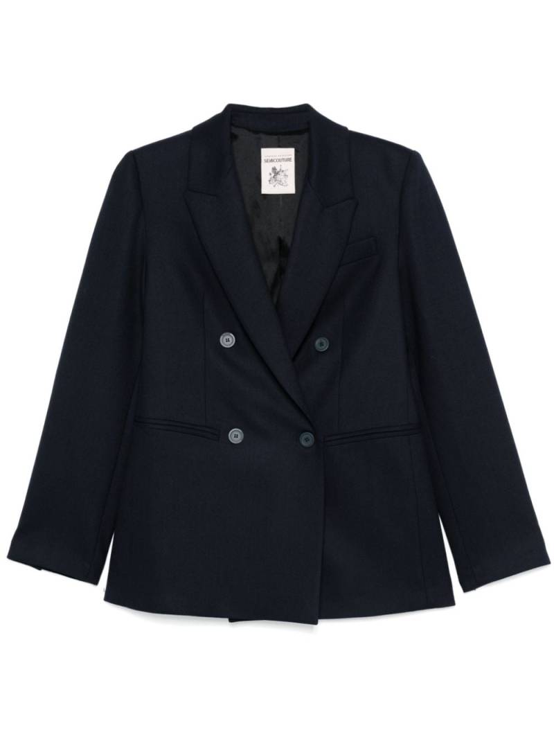 Semicouture double-breasted blazer - Blue von Semicouture