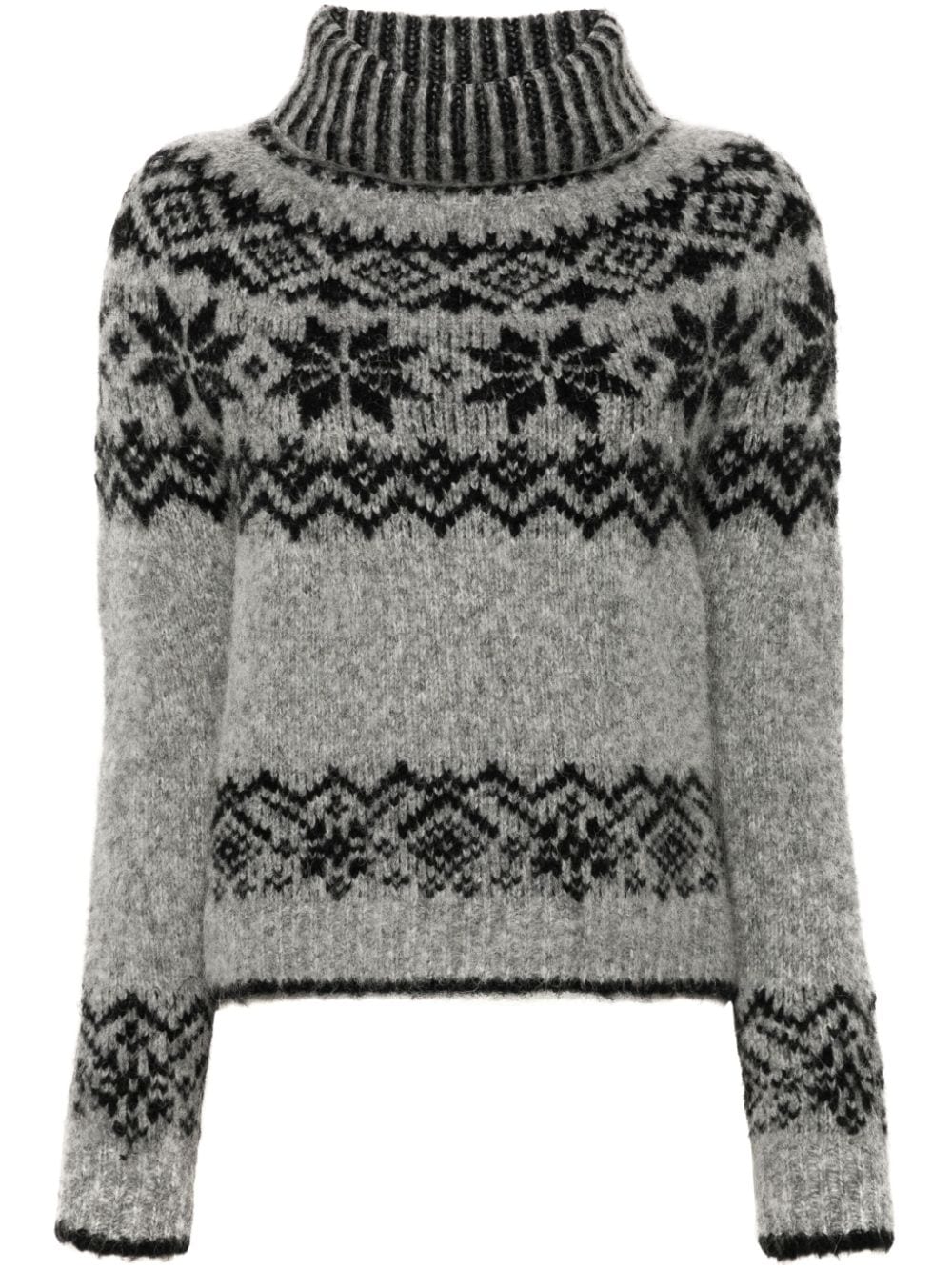 Semicouture fair isle intarsia-knit sweater - Grey von Semicouture