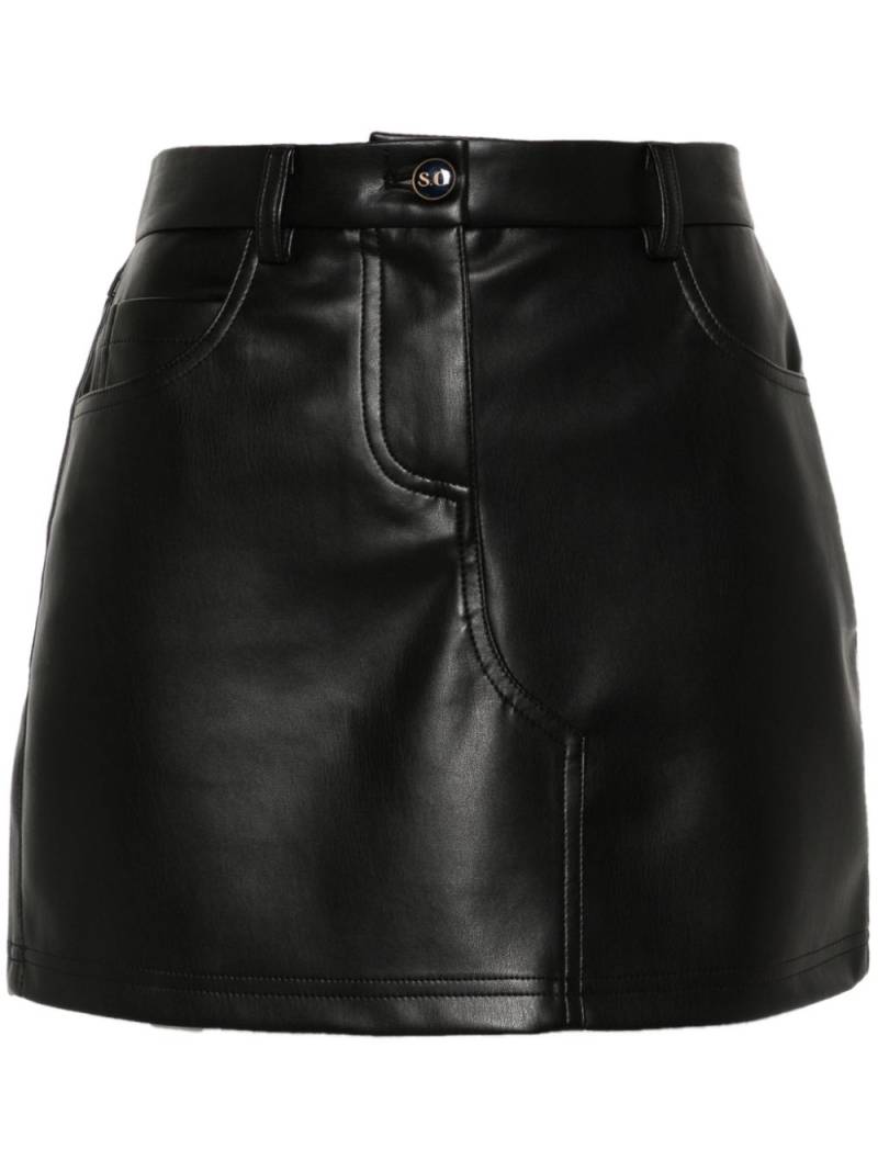 Semicouture faux-leather mini skirt - Black von Semicouture