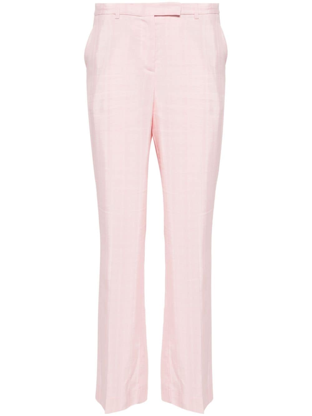 Semicouture fine-check-pattern trousers - Pink von Semicouture