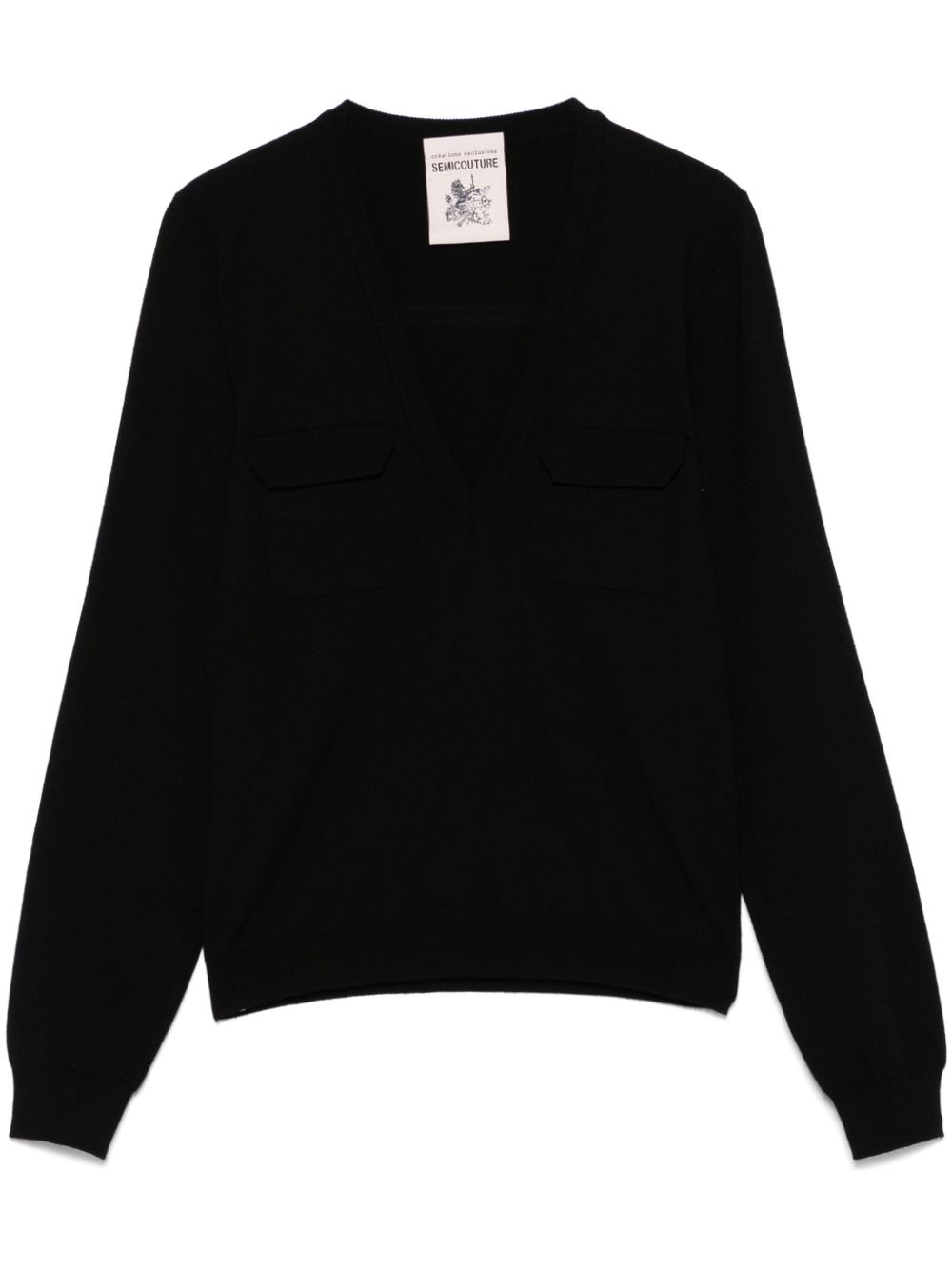 Semicouture fine-knit sweater - Black von Semicouture