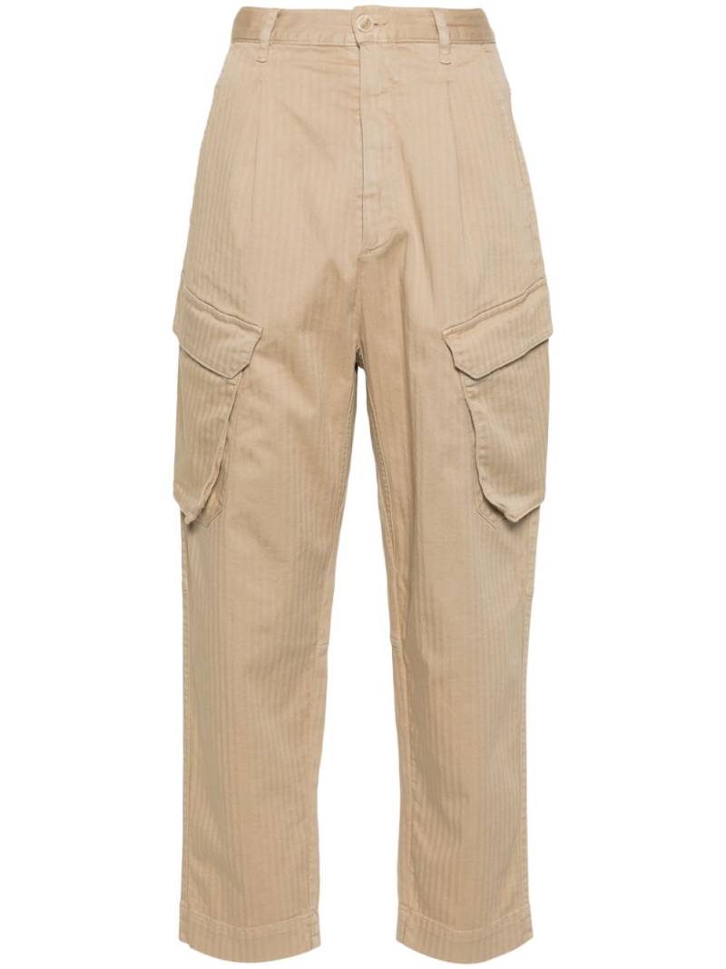 Semicouture herringbone cargo trousers - Neutrals von Semicouture