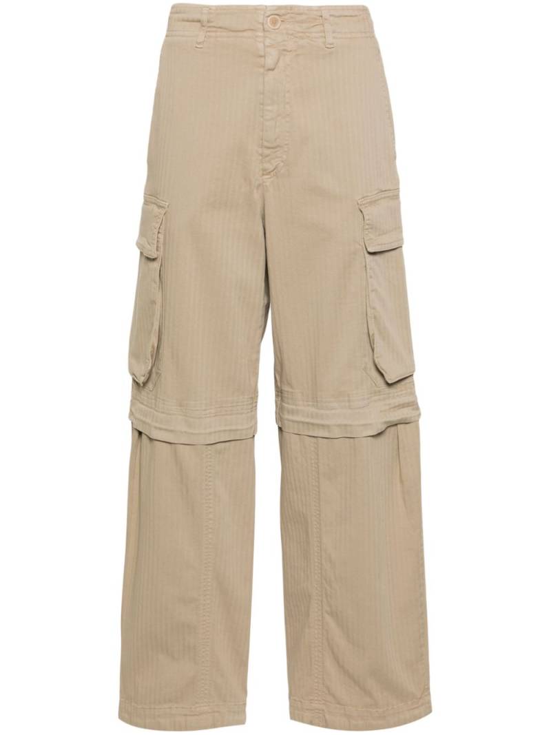 Semicouture herringbone cargo trousers - Neutrals von Semicouture