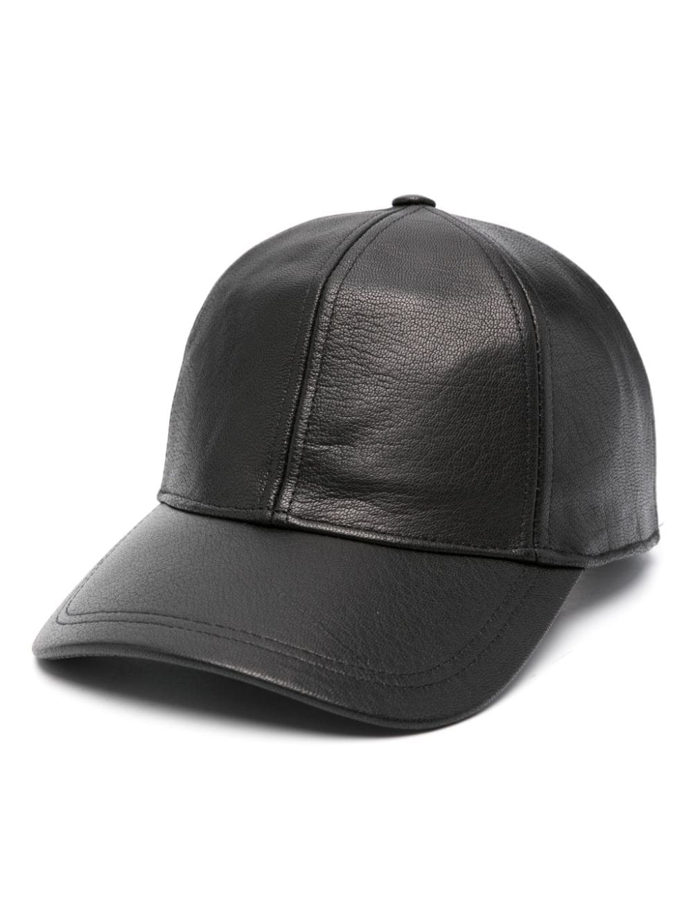 Semicouture leather baseball cap - Black von Semicouture