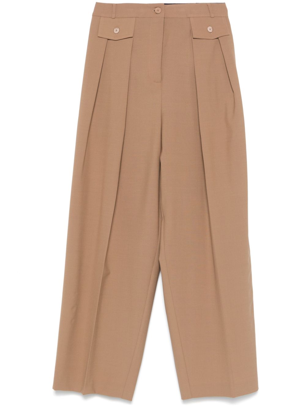 Semicouture pleat-detail trousers - Brown von Semicouture