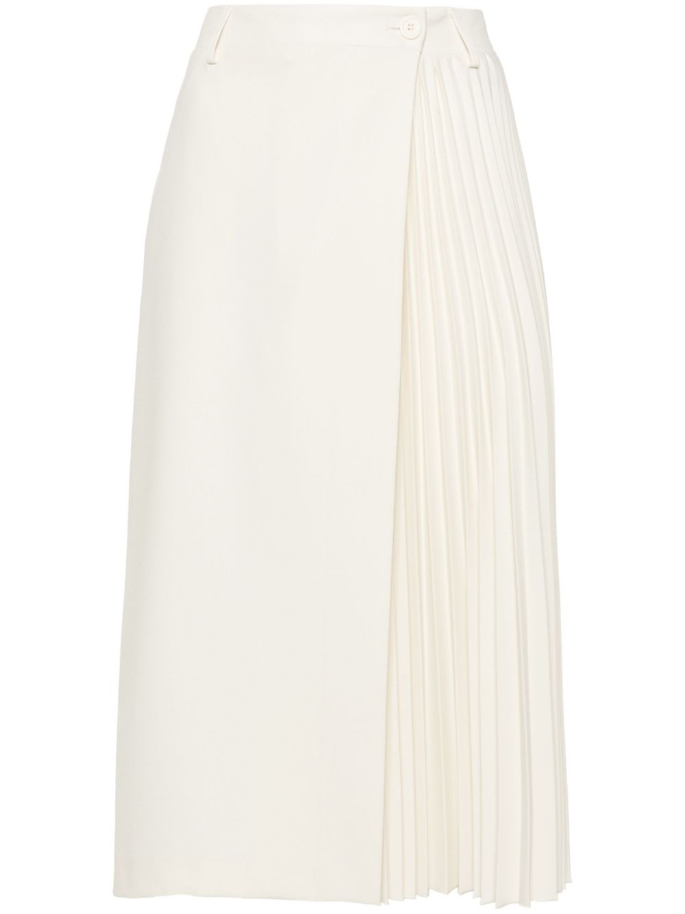 Semicouture pleated-panel wrap midi skirt - Neutrals von Semicouture