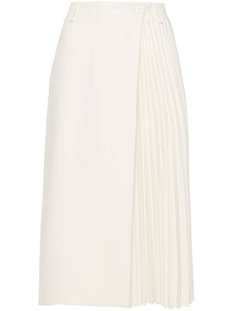 Semicouture pleated-panel wrap midi skirt - Neutrals von Semicouture