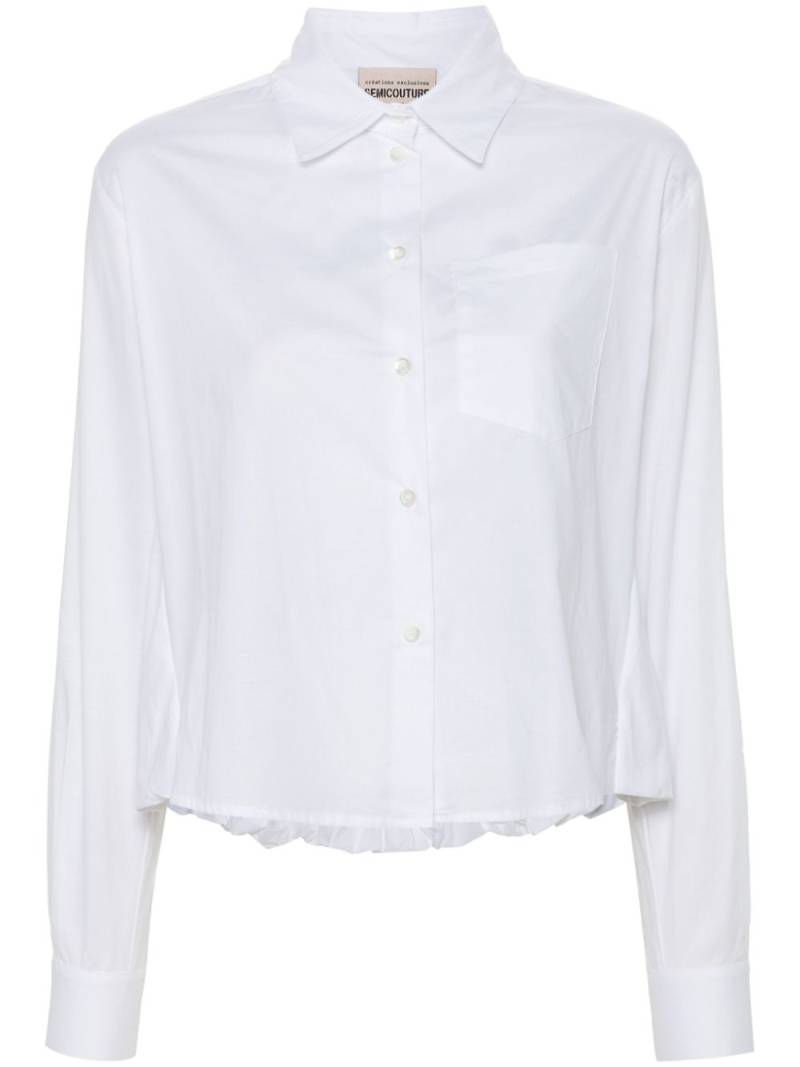 Semicouture puffball-hem shirt - White von Semicouture