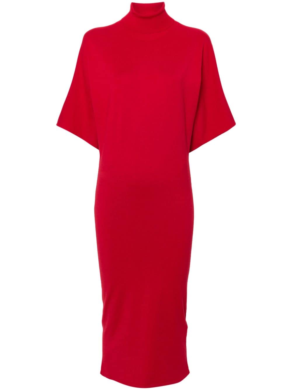 Semicouture roll-neck midi dress - Red von Semicouture