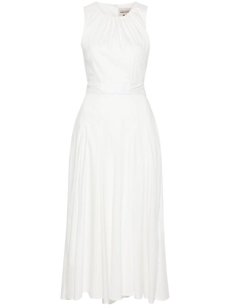 Semicouture sleeveless A-line midi dress - White von Semicouture