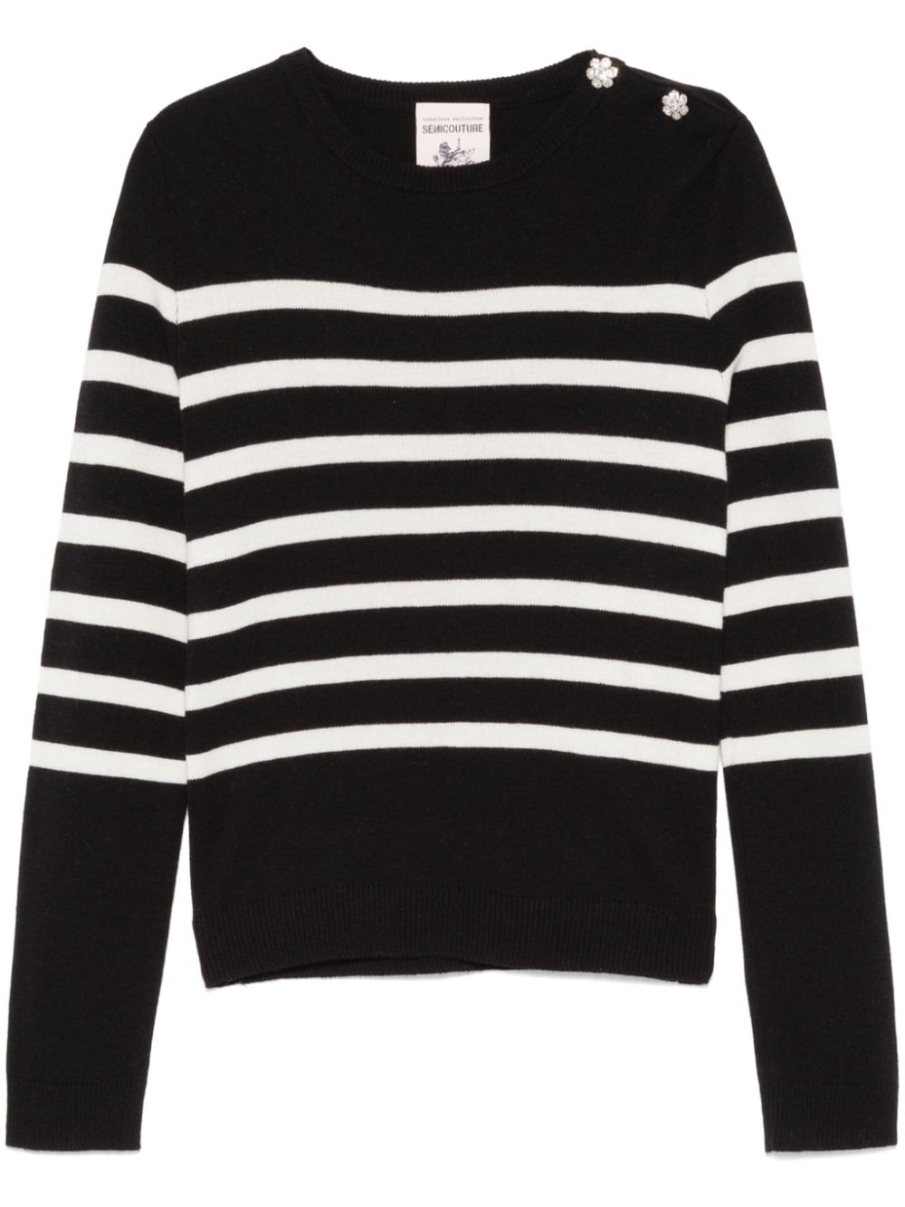 Semicouture striped sweater - Black von Semicouture