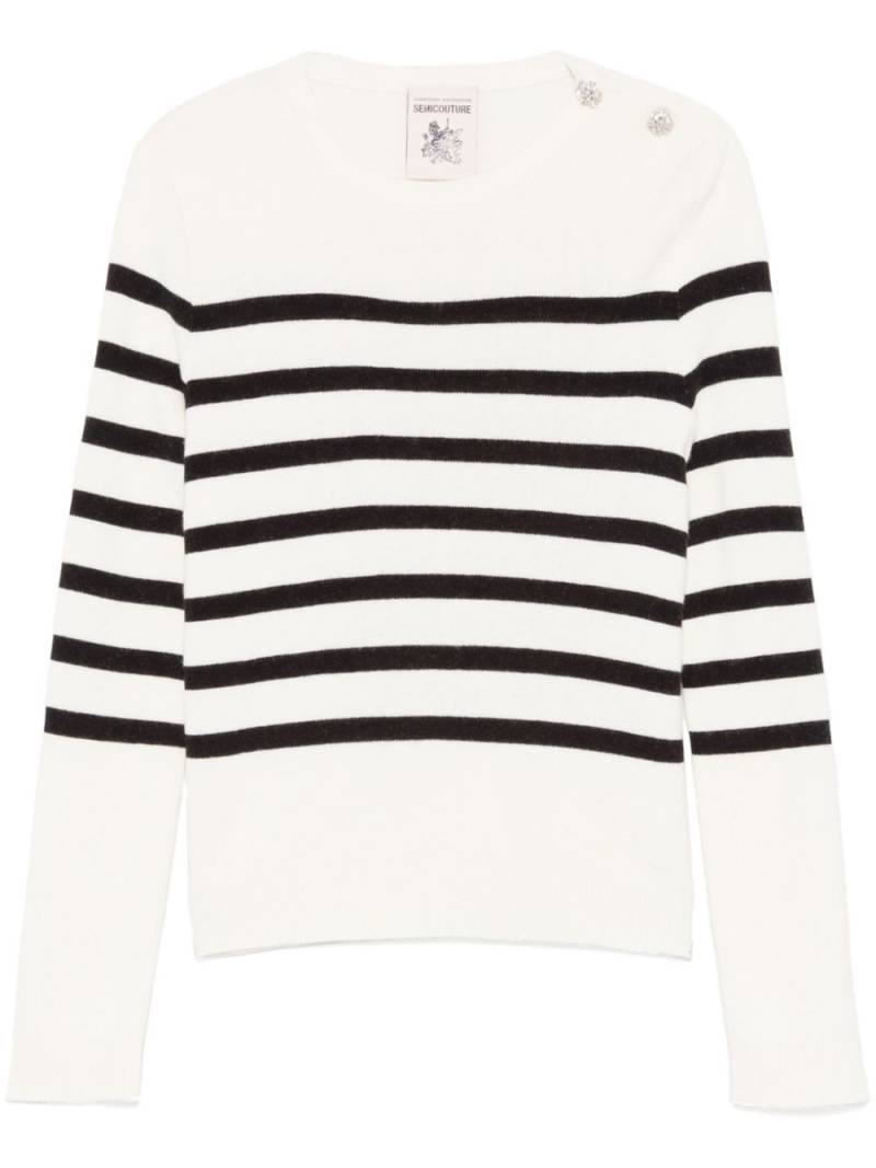 Semicouture striped sweater - White von Semicouture