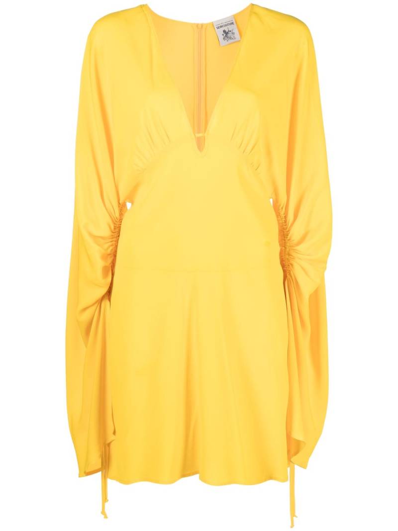 Semicouture v-neck short dress - Yellow von Semicouture