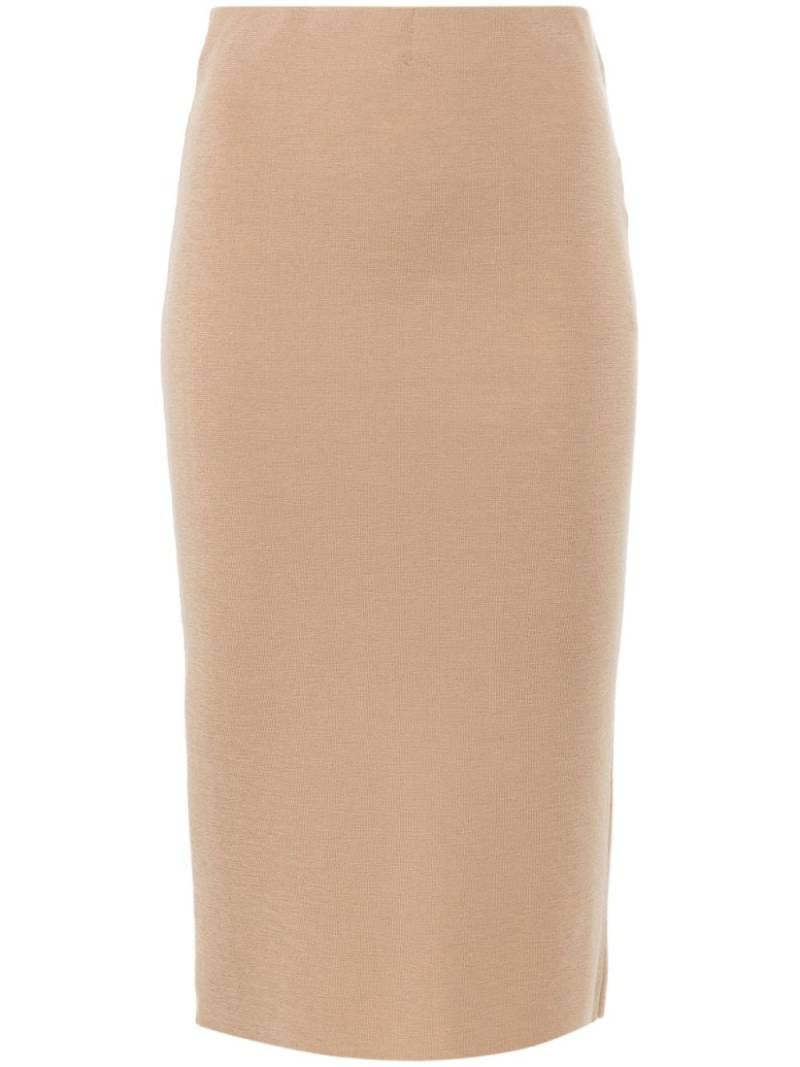 Semicouture virgin wool midi skirt - Brown von Semicouture