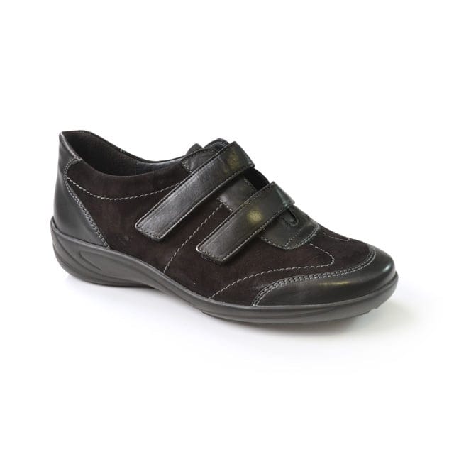 Semler Trotteur En Cuir Velours Et Cuir, A Velcros, Largeur H-35.5 36 von Semler