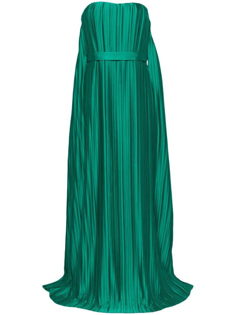 Semsem sweetheart-neck charmeuse gown - Green von Semsem