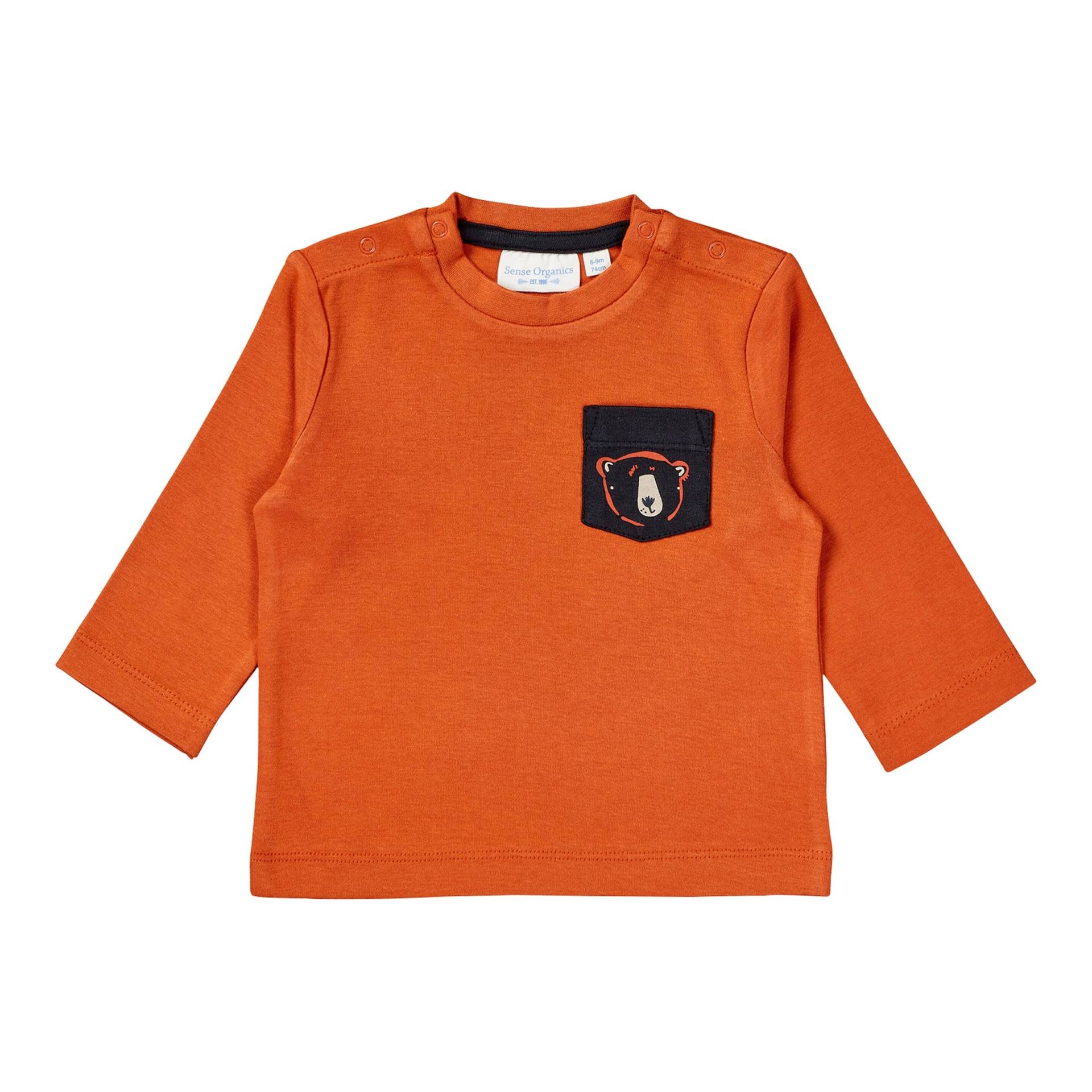Shirt langarm Brusttasche Bär Shirt langarm Brusttasche Bär von Sense Organics