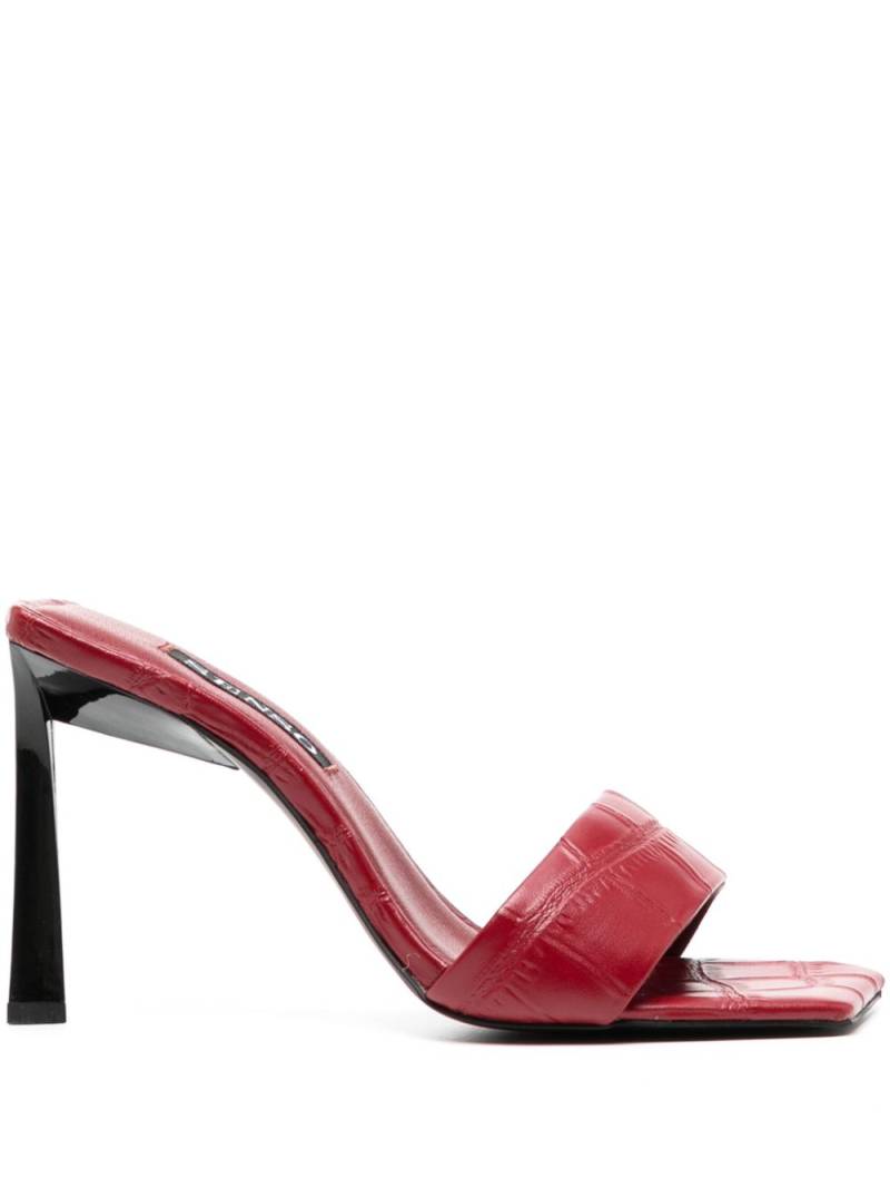 Senso Floss 90mm square-toe leather pumps - Red von Senso