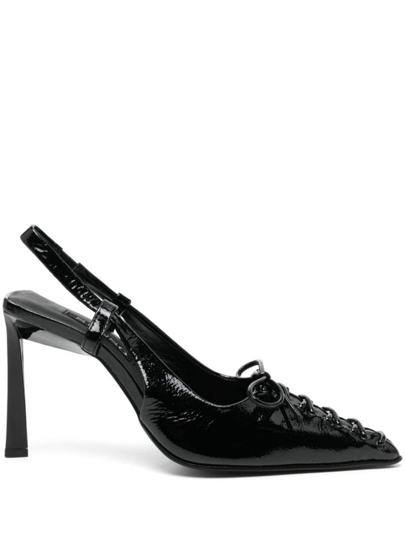 Senso Oka 75mm slingback leather pumps - Black von Senso