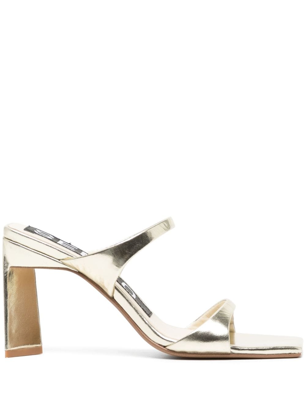 Senso Valeria 70mm metallic leather mules - Gold von Senso