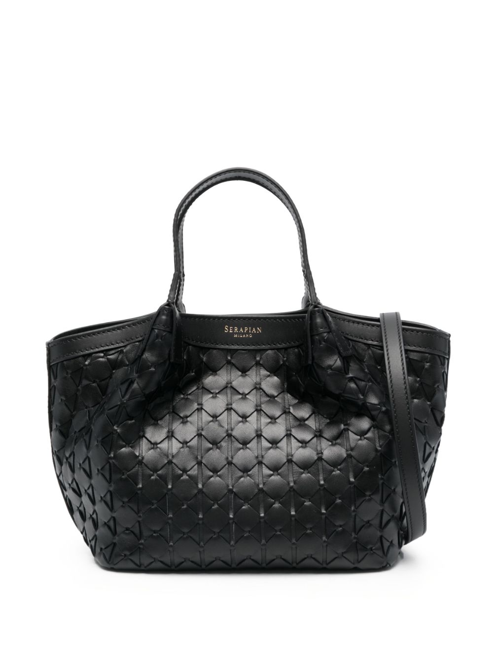 Serapian Mini Secret Mosaico Handbag - Black von Serapian