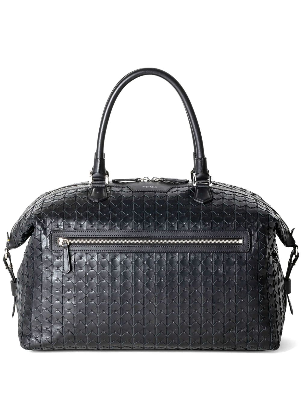 Serapian Mosaico Travel leather holdall - Black von Serapian