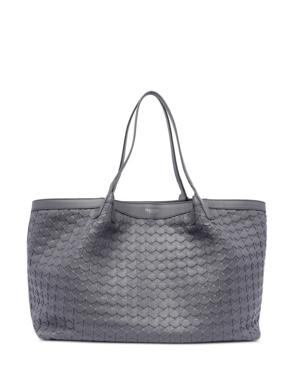 Serapian Secret Mosaico leather tote bag - Grey von Serapian