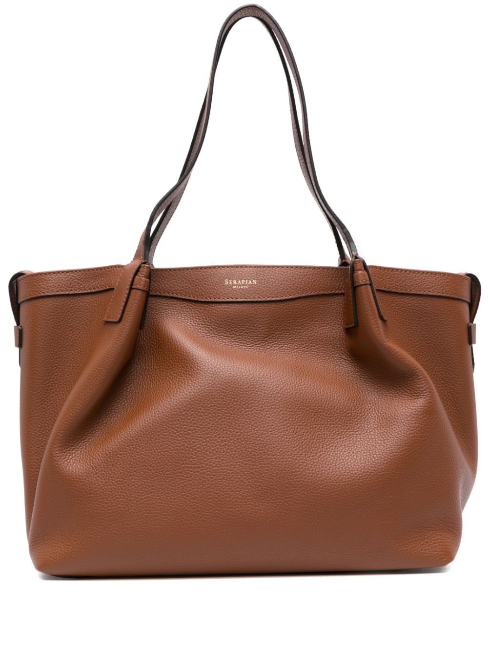 Serapian small Secret leather tote bag - Brown von Serapian