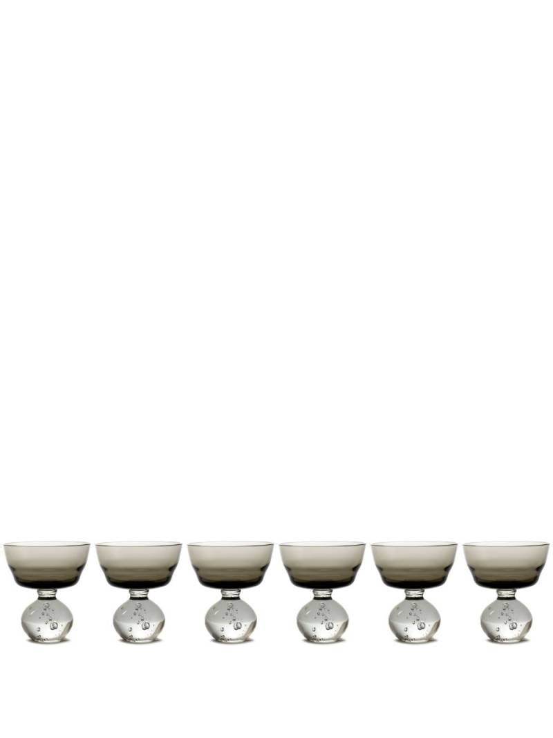 Serax x Bela Silva Eternal Snow medium stemmed glass (set of six) - Grey von Serax