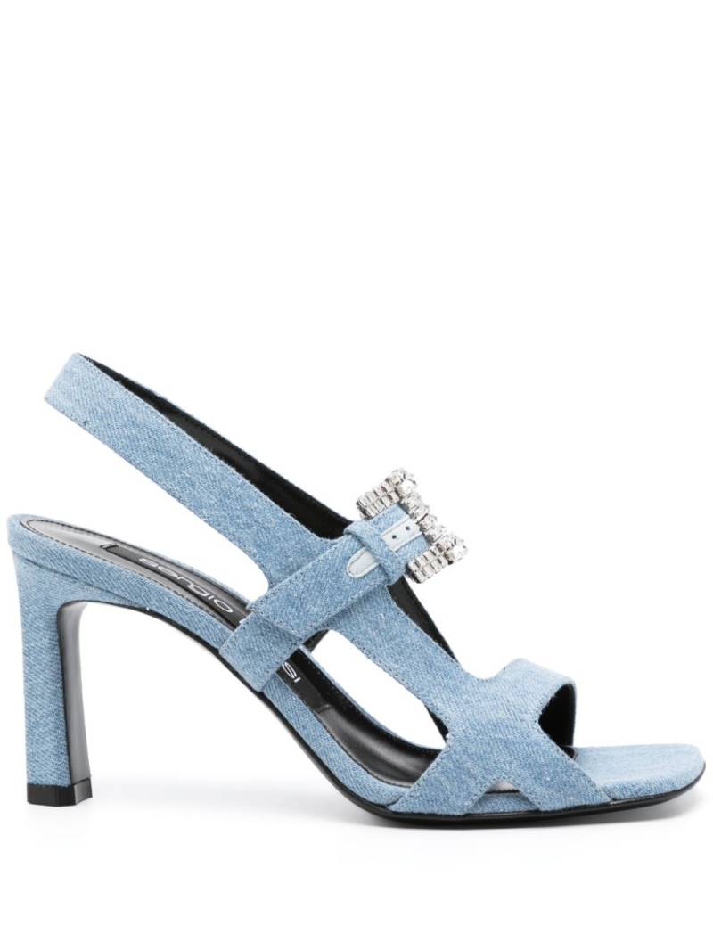 Sergio Rossi 90mm denim sandals - Blue von Sergio Rossi