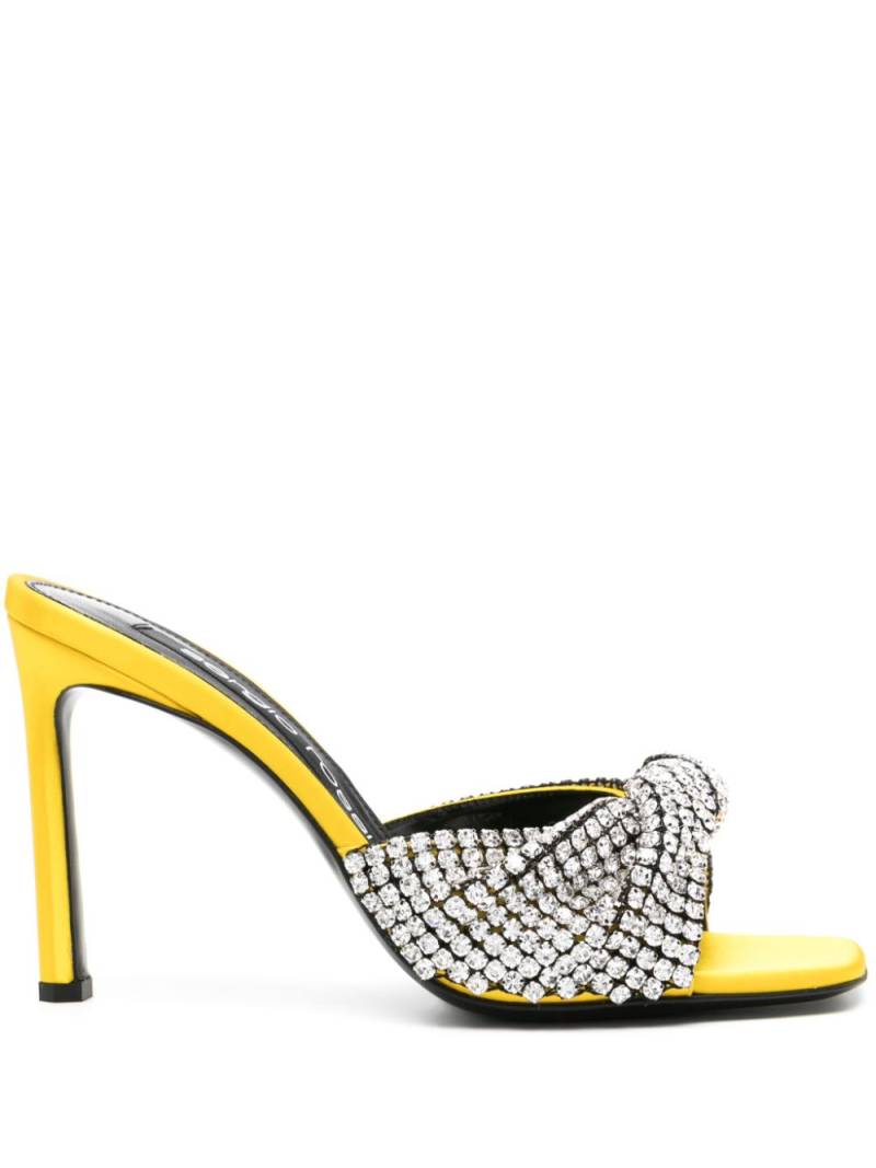 Sergio Rossi Evangelie 95mm crystal-embellished mules - Yellow von Sergio Rossi