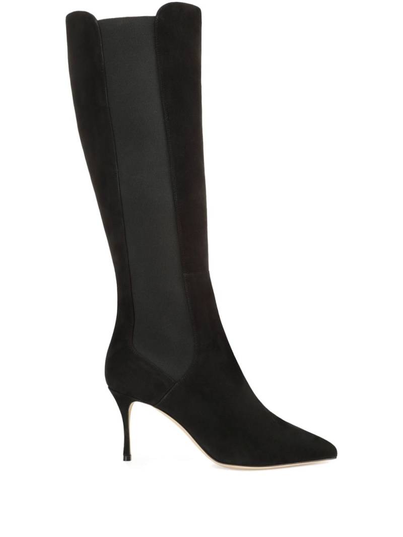 Sergio Rossi Godiva 75mm leather boots - Black von Sergio Rossi