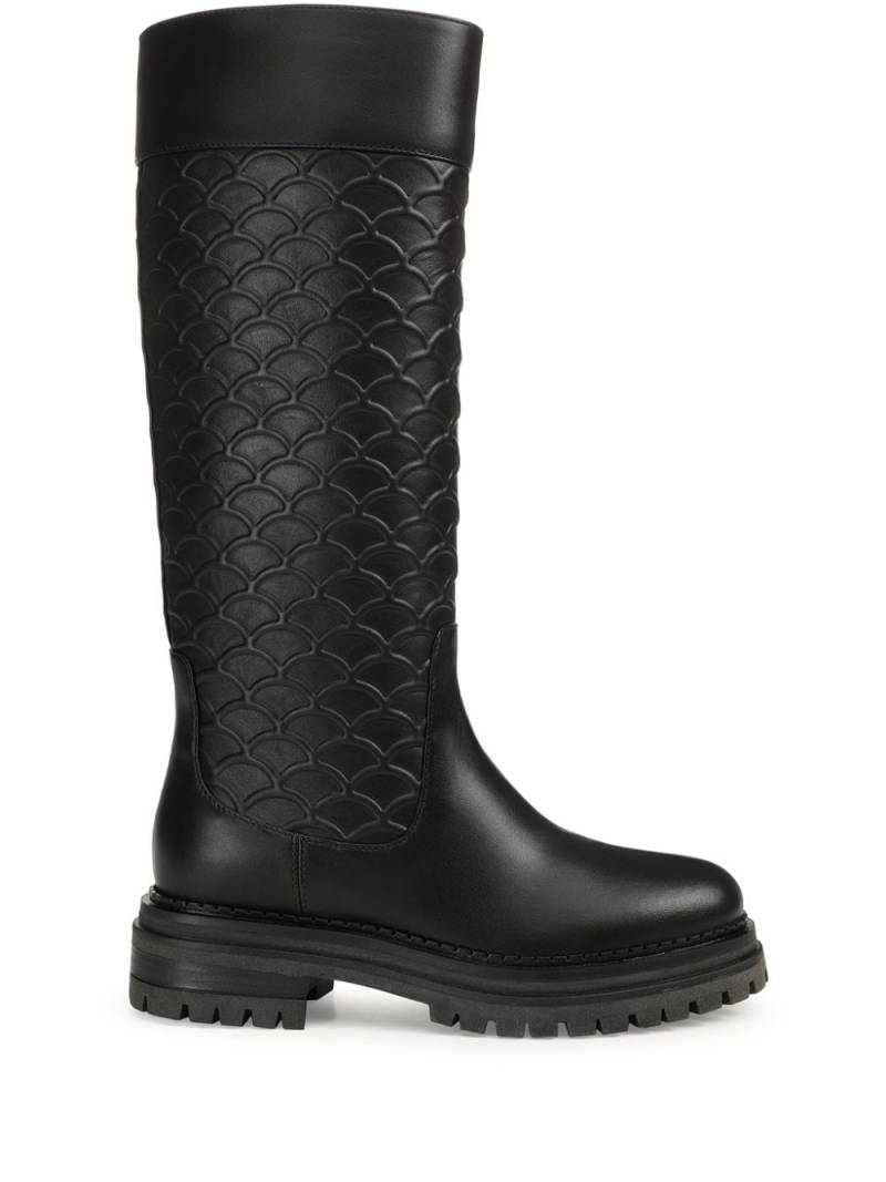 Sergio Rossi Mermaid 3d round-toe boots - Black von Sergio Rossi