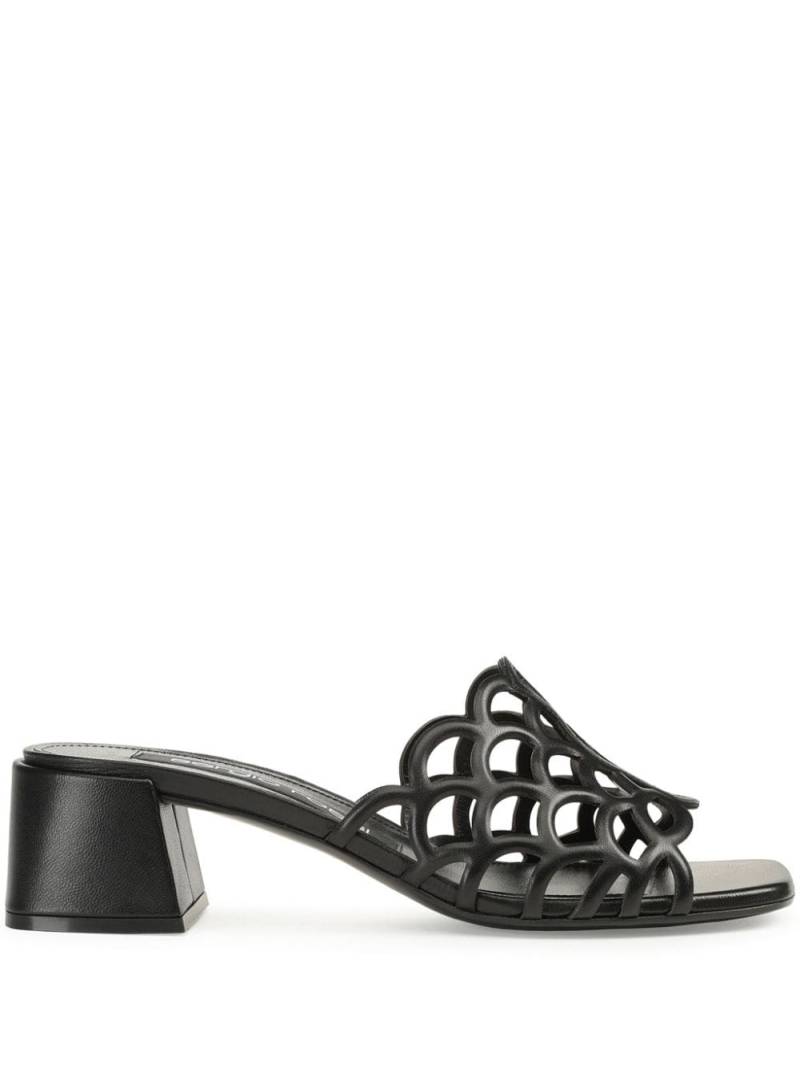 Sergio Rossi Mermaid leather mules - Black von Sergio Rossi