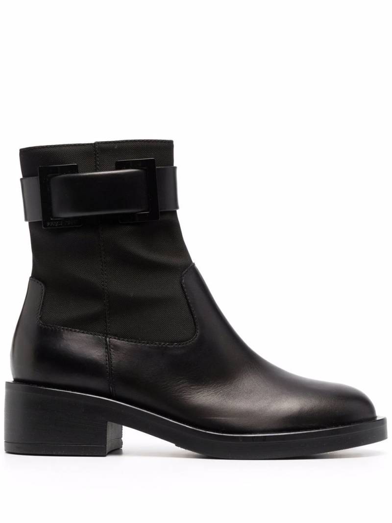 Sergio Rossi Prince buckle-strap leather boots - Black von Sergio Rossi