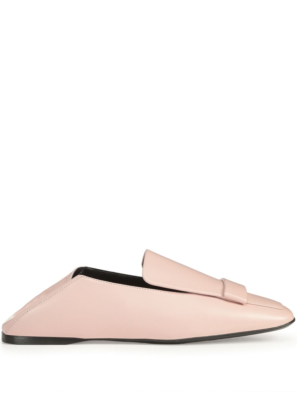 Sergio Rossi SR1 square-toe leather slippers - Pink von Sergio Rossi