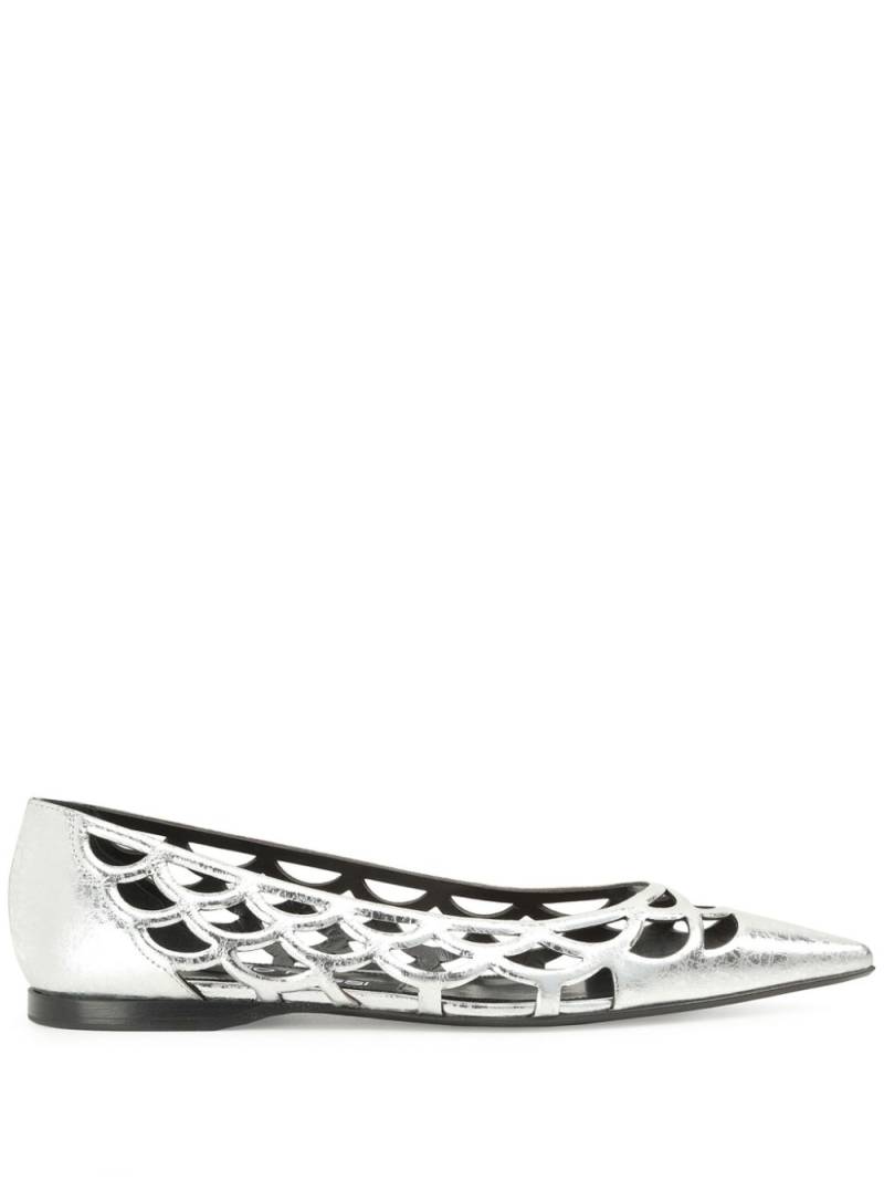 Sergio Rossi Sr mermaid ballerina shoes - Silver von Sergio Rossi