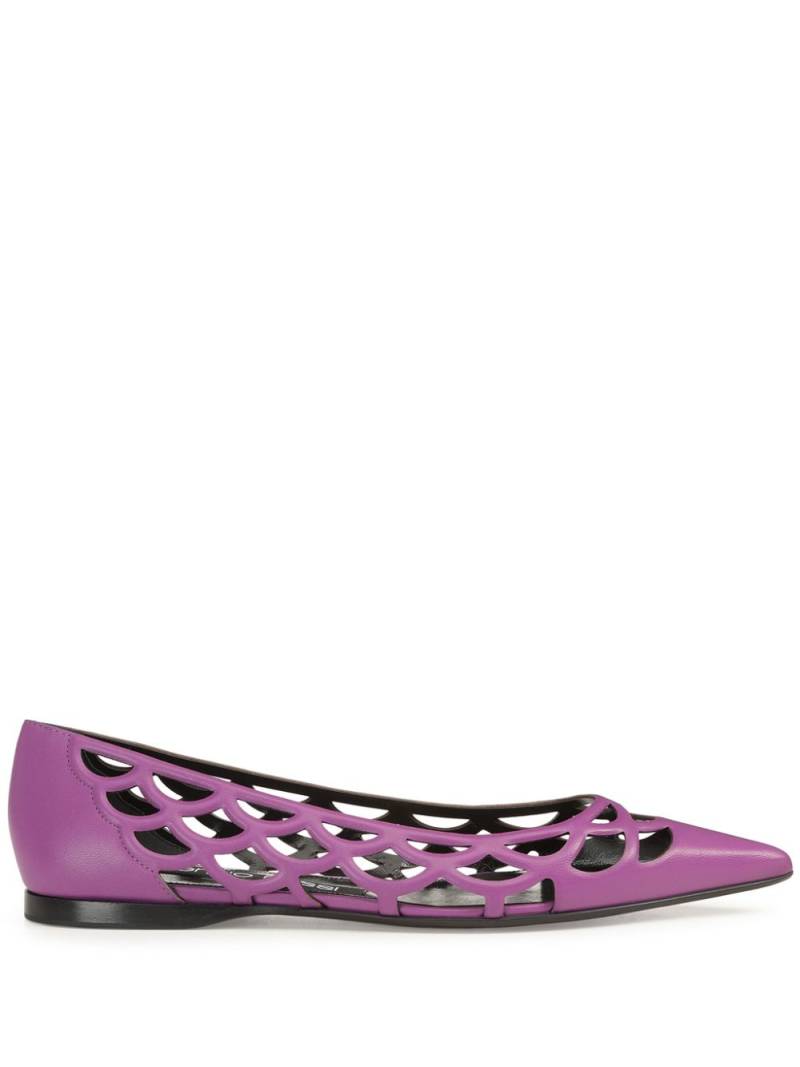 Sergio Rossi Sr. Mermaid ballerina shoes - Purple von Sergio Rossi