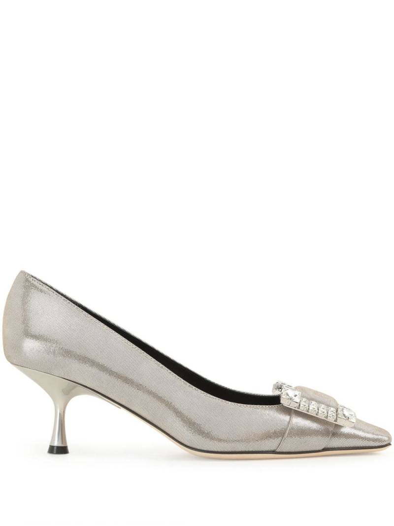 Sergio Rossi Twenty 60mm crystal embellished pumps - Silver von Sergio Rossi