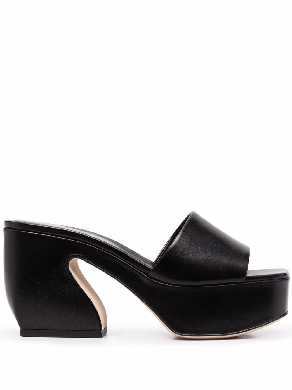 Si Rossi chunky-heel open-toe mules - Black von Si Rossi