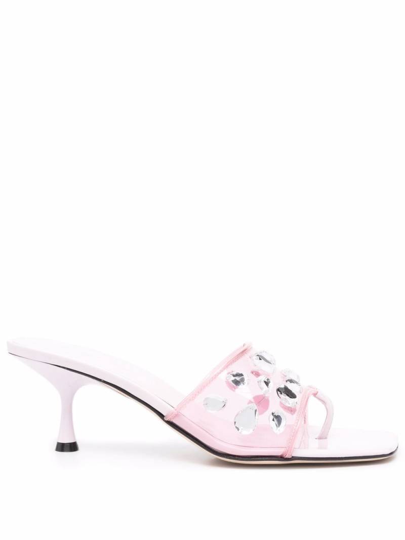 Sergio Rossi crystal-embellished mules - Pink von Sergio Rossi